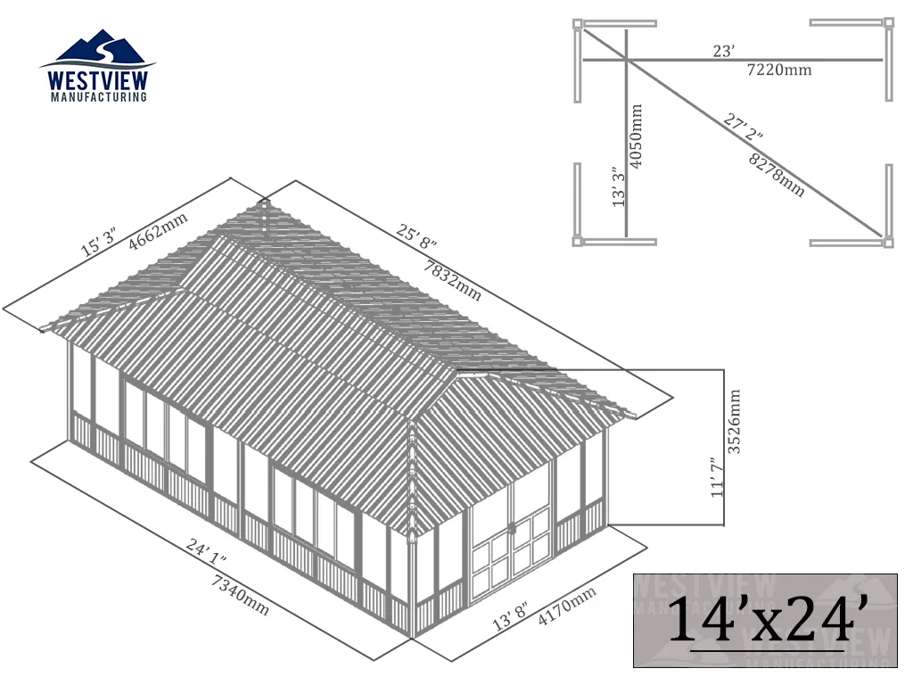 Elevation for Brentwood 14x24