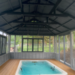 Denali 14x24 Gazebo: Sunken Hot Tub & Recessed Swim Spa Options