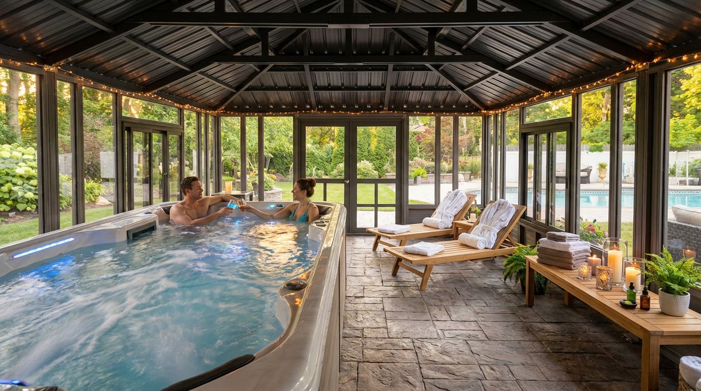 Denali 16x28 Swim Spa Enclosure for Outdoor Enjoyment