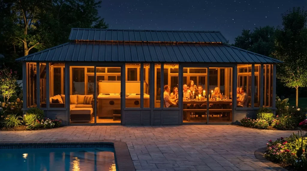 Denali 16x28 Swim Spa Enclosure for Outdoor Enjoyment