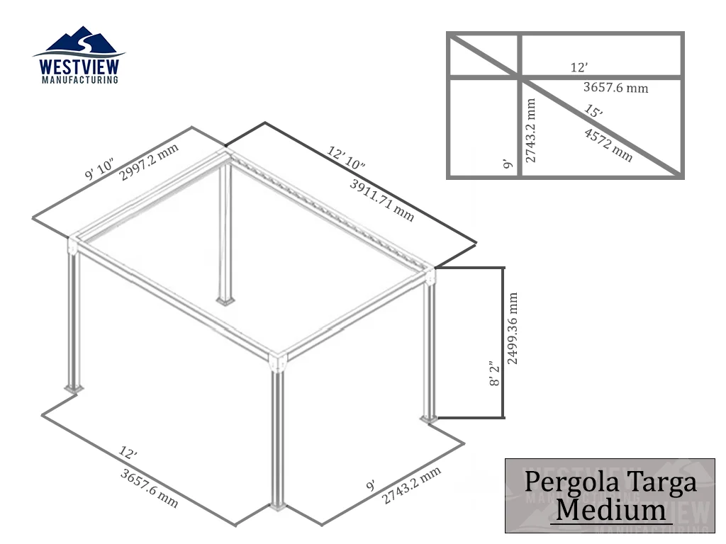 Elevation for Pergola Targa