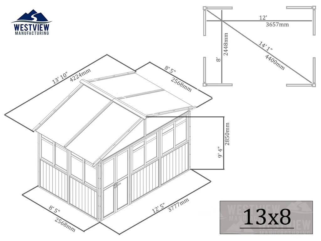 Elevation for Vail 13x8 - Gray